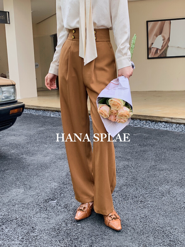 [HANNA Hanna] High-waisted commuter trousers YS1-H3312# JHY