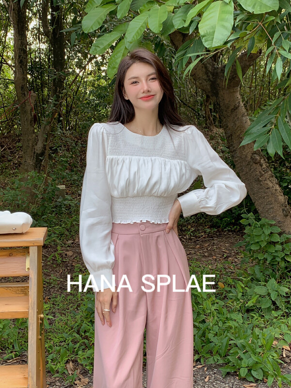New in early autumn! [HANNA Hanna] French retro temperament small shirt H5523# JHY