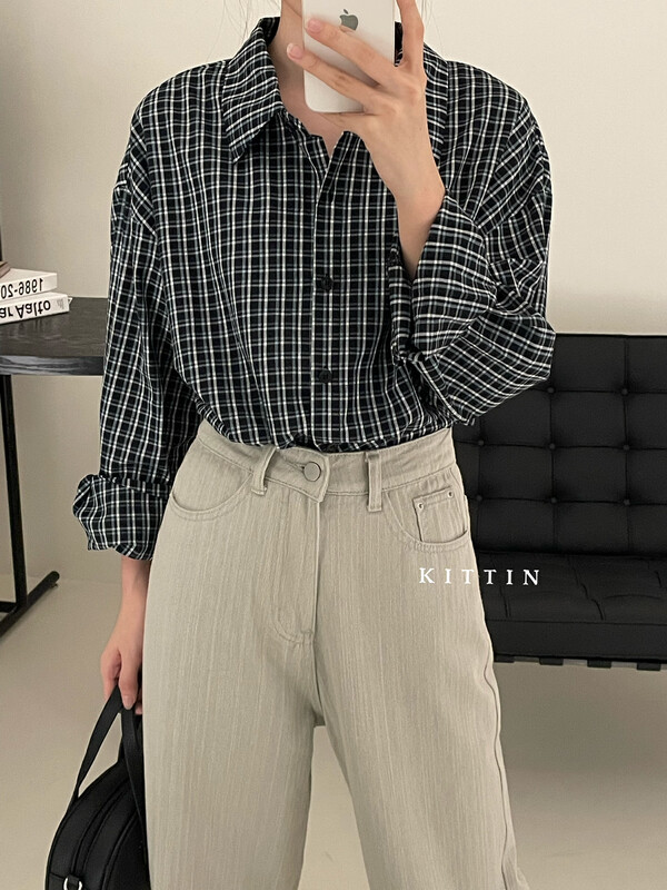 【KITTIN】Korean Check Pocket Shirt 8630FW