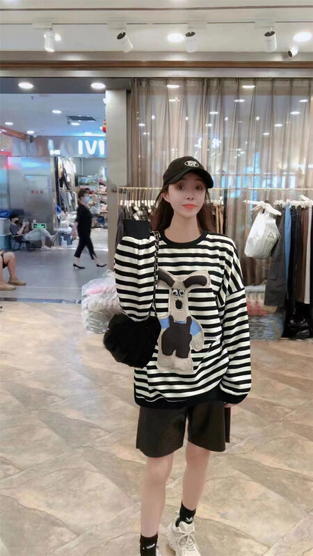 New in autumn! [Jinhan] Dog embroidered fashion sweater YS1-8172# GYJ