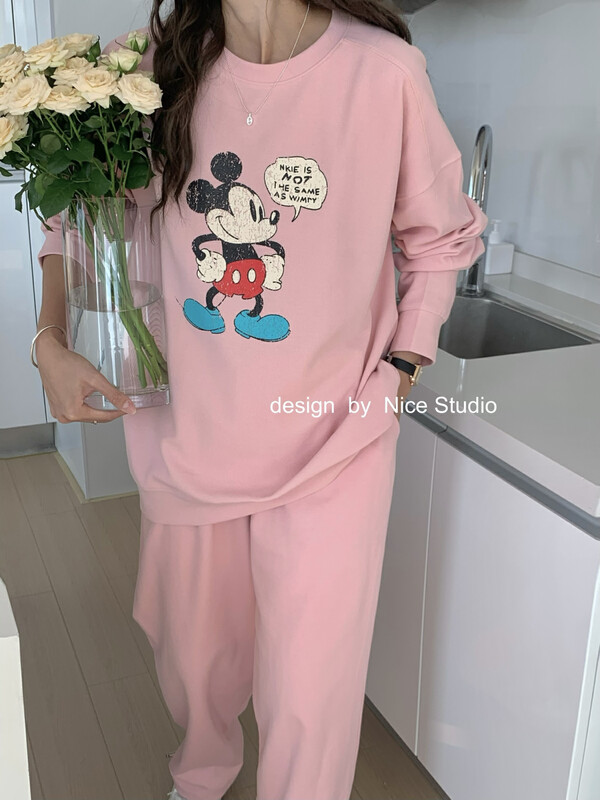 New in autumn! [NICE STUDIO] Fashion casual Mickey print sweater 86105# ZXL