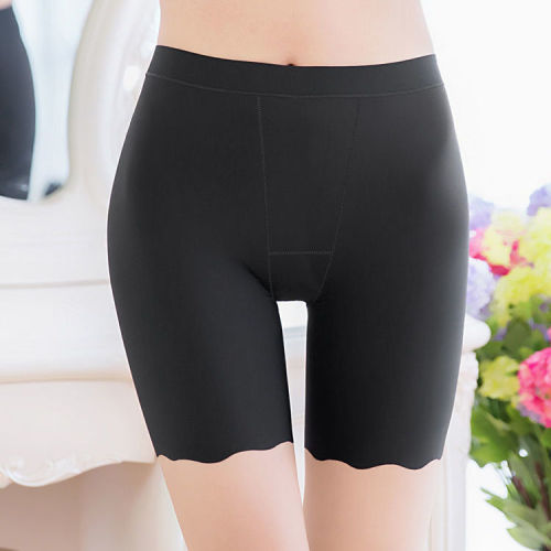 Safety pants women's summer anti-glare leggings high waist ice silk large size abdomen seamless two-in-one shorts insurance panties