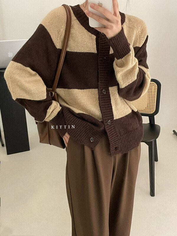 【KITTIN】Korean wide knitted cardigan 1362# FHX