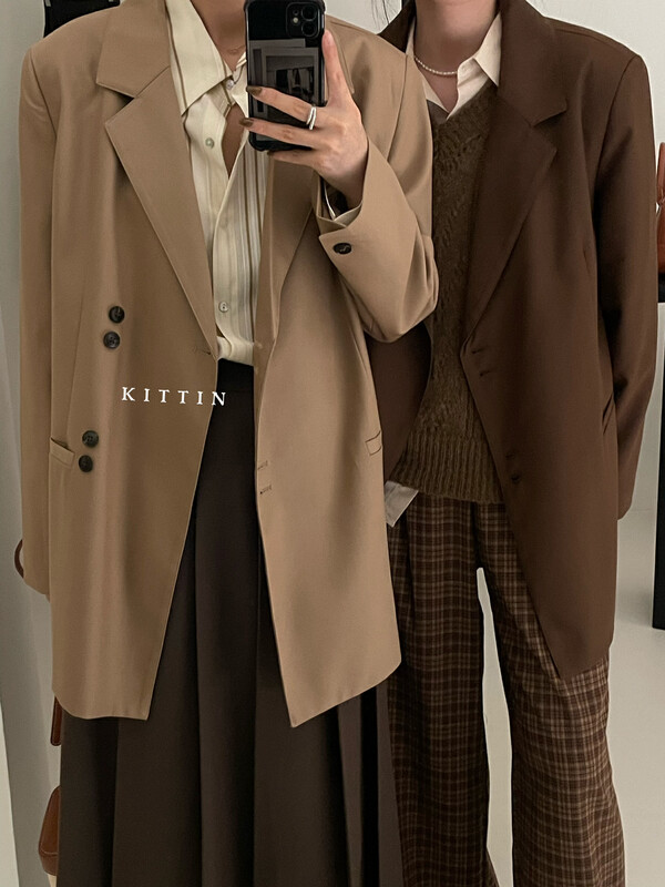 【KITTIN】Korean Style Four Side Button Suit 251