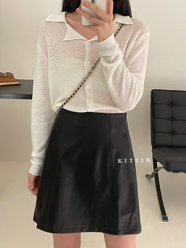 【KITTIN】Korean Style Lapel Knit Sweater 1327# FHX