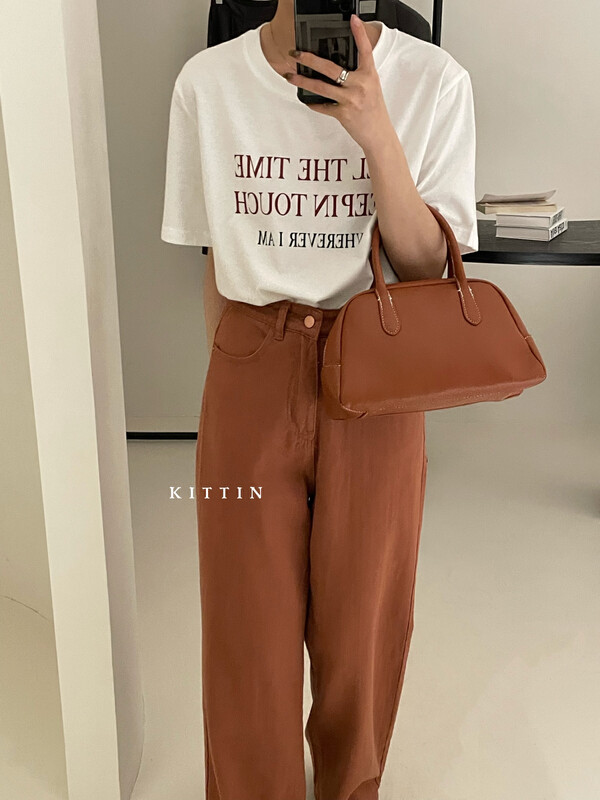 【KITTIN】Korean version of simple letter printing short-sleeved T-shirt 3107FW# FHX