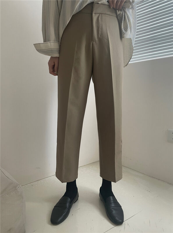 New in early autumn!【IN MODE】Korean version of solid color straight-leg casual pants 7705# CLS