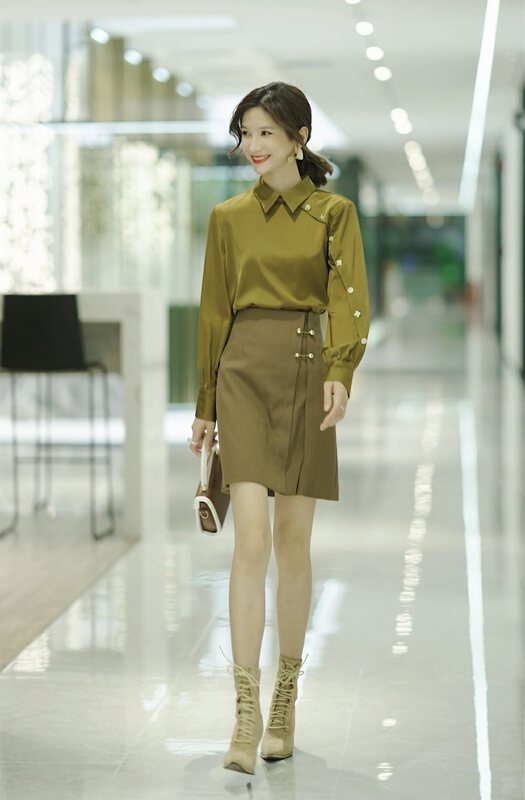 New in autumn! [Aite. Samari] Korean commuter simple skirt (with pin) (removable pin) 6506# JJ
