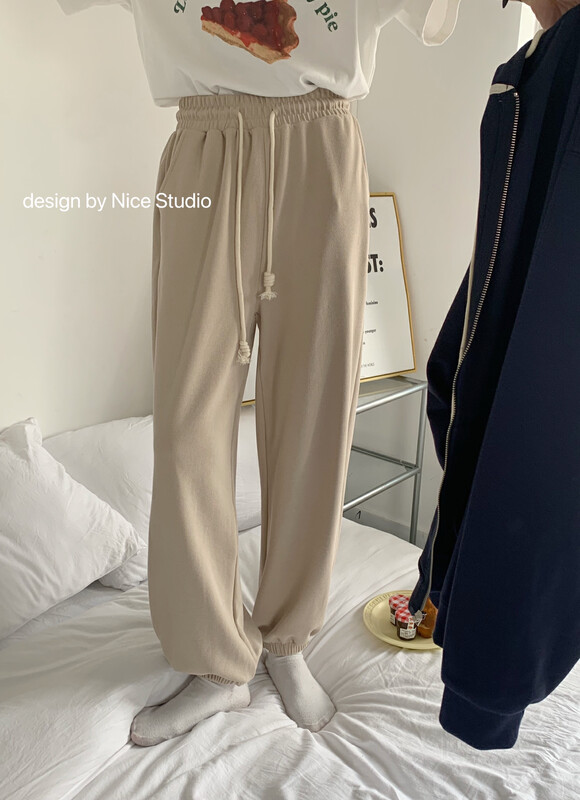New in early autumn! [NICE STUDIO] Korean elastic waist and leggings casual trousers 09891# ZXL