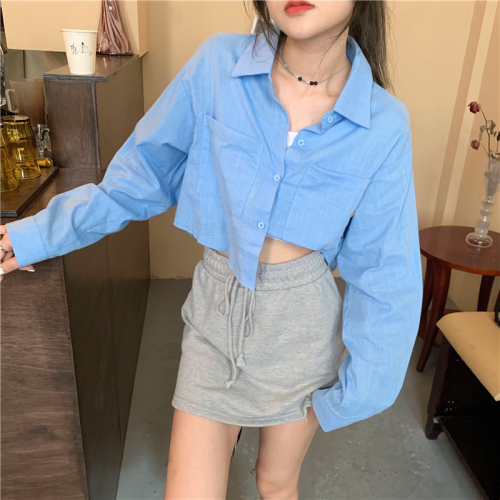Real shooting real price daily out of the street loose shirt short top