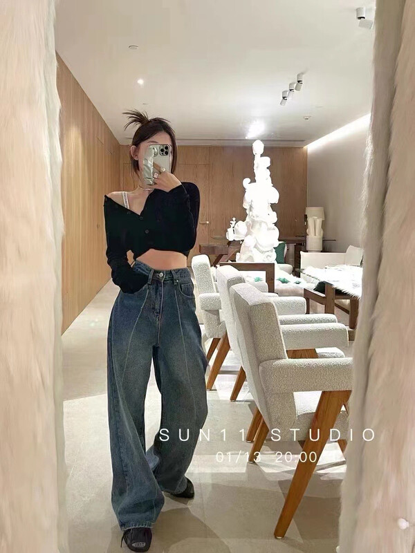 Autumn is new! [GDN] Straight-leg all-match thin jeans 3988# HYY