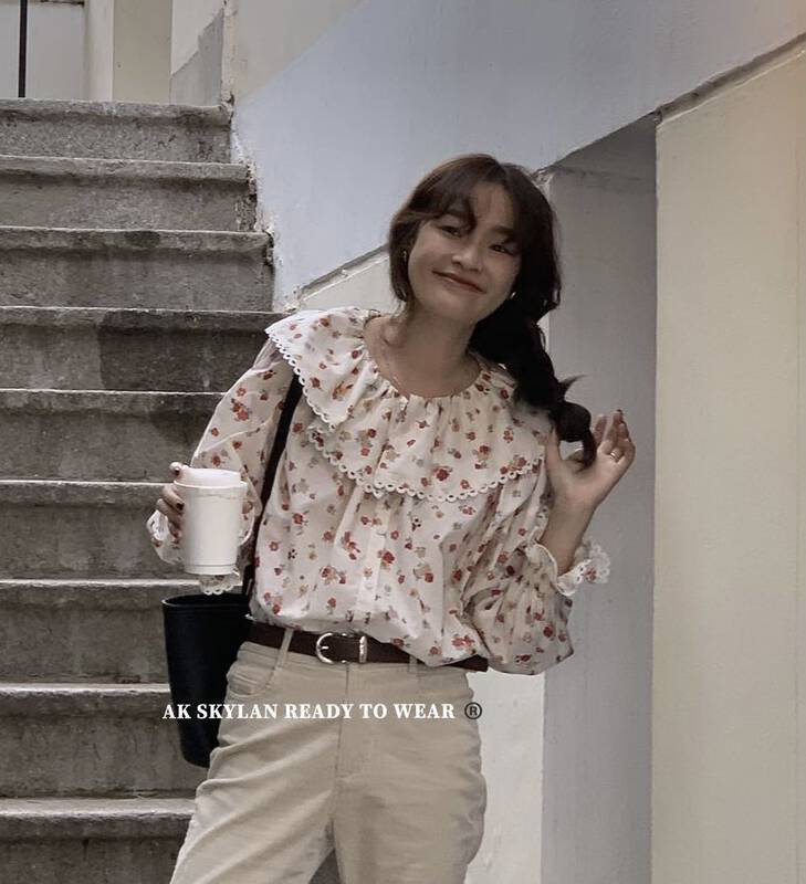 New in early autumn! [A.K SKYLAN] Retro floral sweet shirt 82798# ZXL