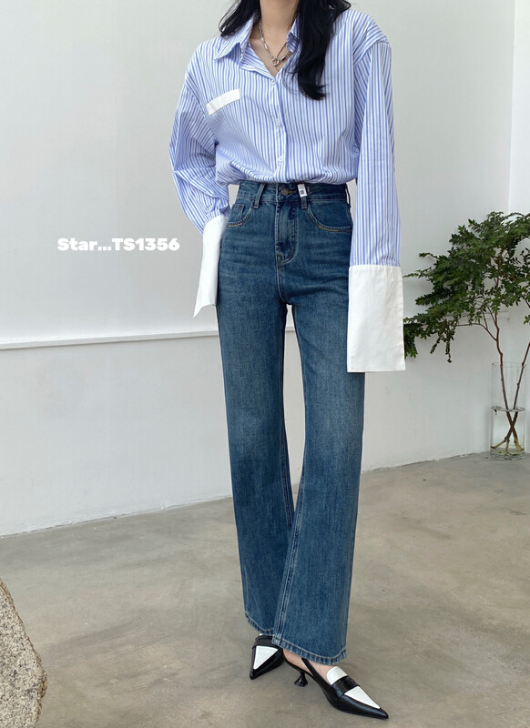 【STAR】Fall new casual simple Korean style loose wide-leg pants jeans HS1356# CQW