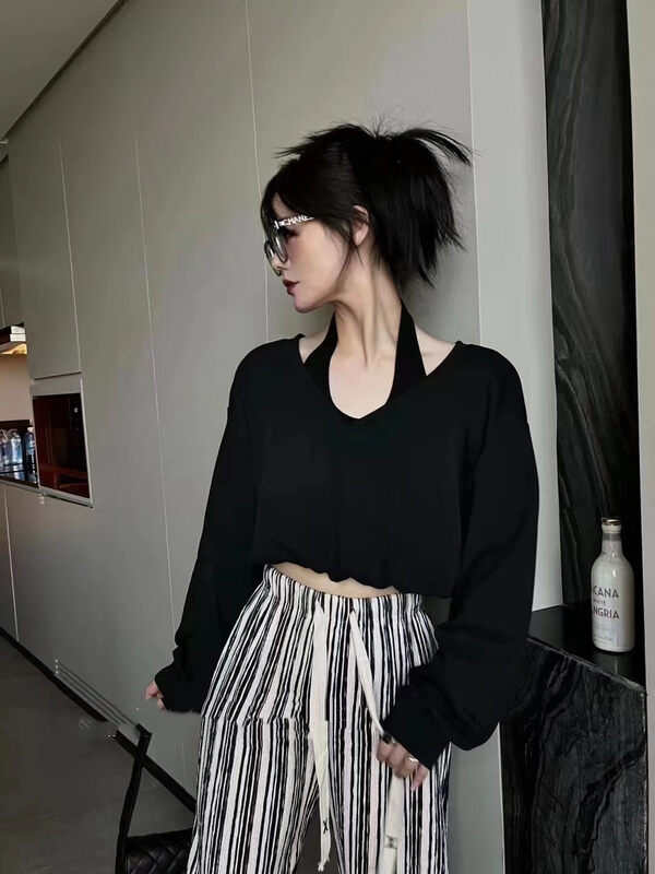 New in early autumn! [YANG-YANG] Striped fake two-piece design all-match long-sleeved sweater C5071# CLS