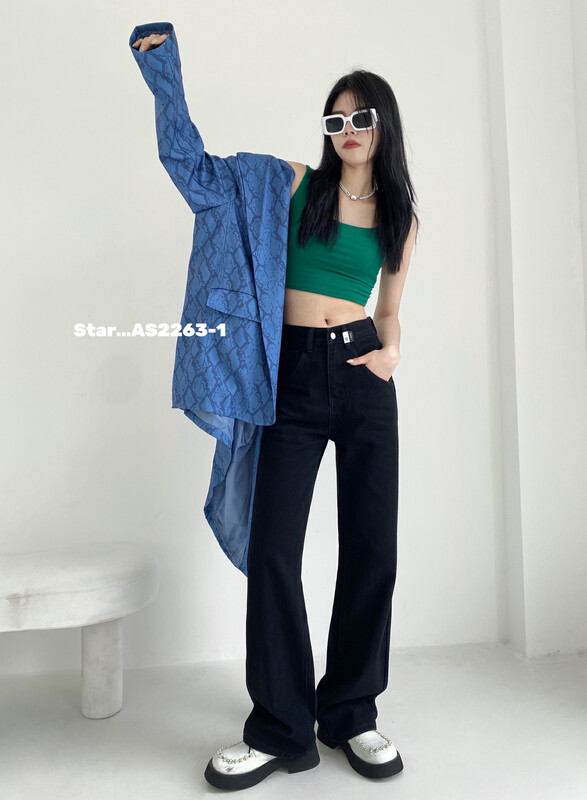 [STAR] New big-name fashion trend loose wide-leg jeans AS2263-1 in autumn