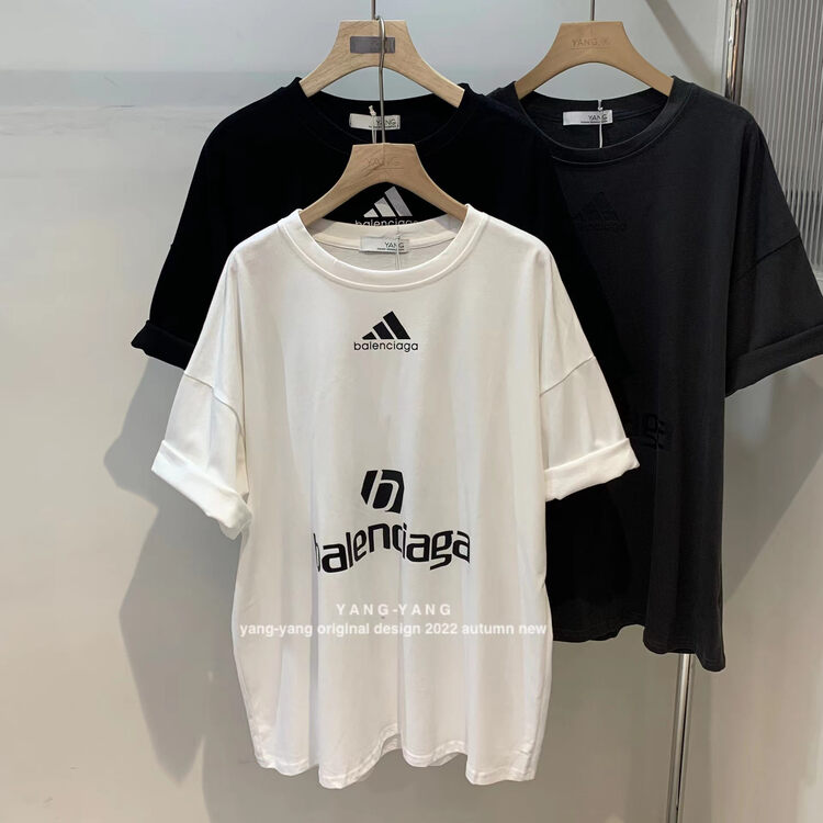 New in early autumn! [YANG-YANG] Letter printed round neck all-match short-sleeved T-shirt C5077# CLS