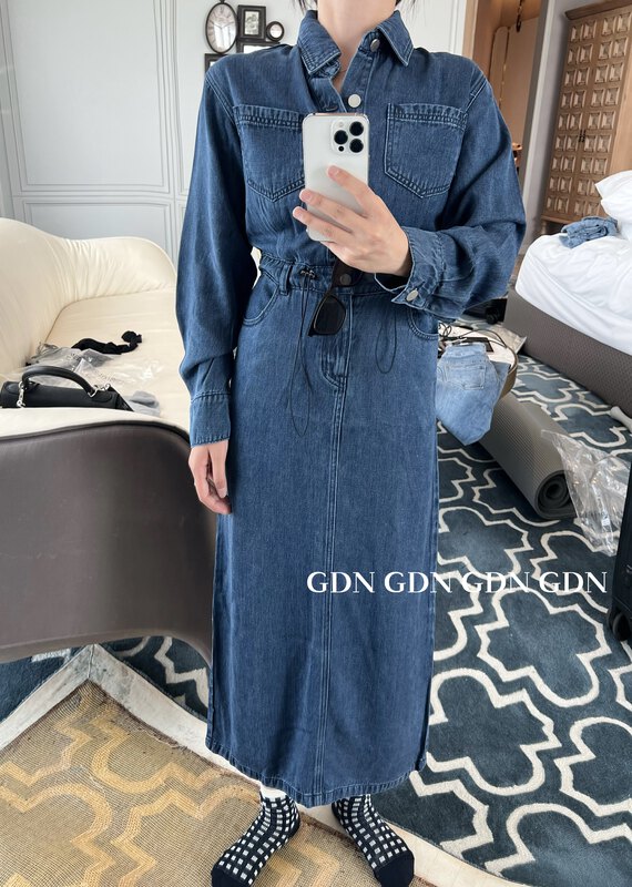 New in autumn! [GDN] Fashionable casual waist denim dress 97077# OZQ
