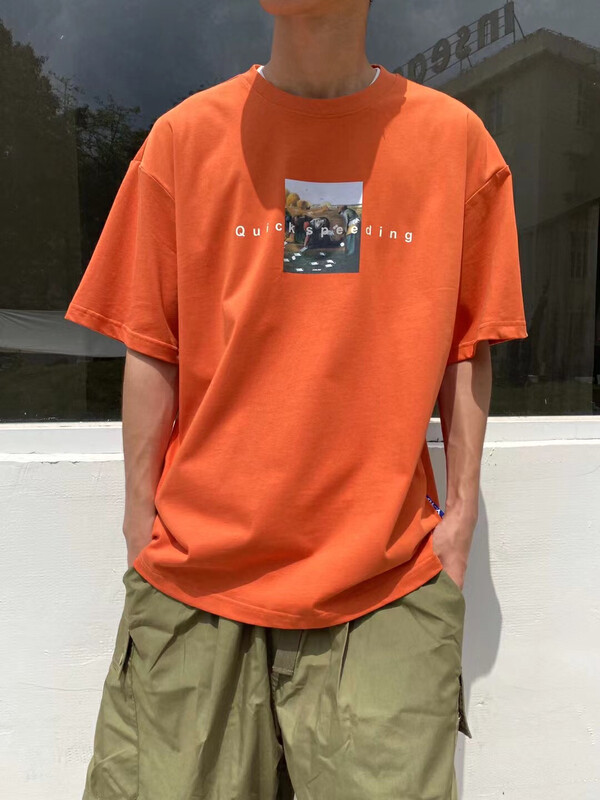 [Han style] round neck all-match printed short-sleeved T-shirt 175# CLS