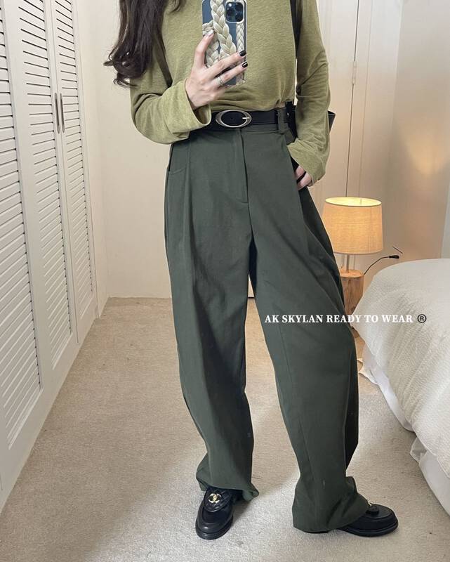 New in autumn!【A.K SKYLAN】Korean straight loose fashion casual pants 82765# ZXL