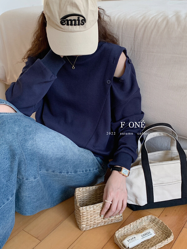 Autumn is new!【F ONE】Korean niche design lazy sweater 26007# WPL