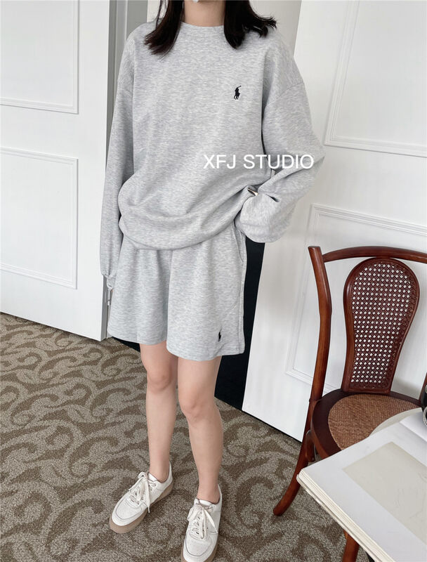 New in early autumn! [Xiaofanjia] Korean style pullover sweater + loose all-match shorts suit YS2-6005# LSW