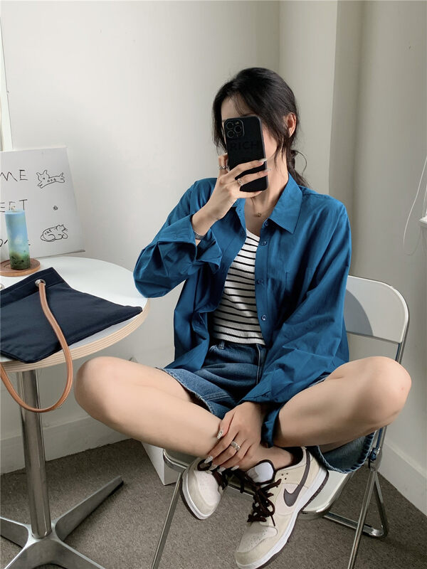 New in early autumn! [Rina] Commuter simple and comfortable all-match shirt 223A060# ZXX