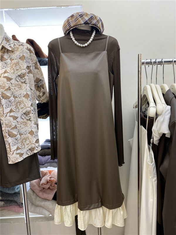 Autumn is new! [MOST] Simple dress with suspenders (only sell skirts) 97316# ZJY