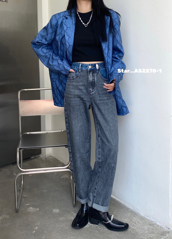 【STAR】The new trend of casual loose daddy pants jeans AS2270-1 in autumn