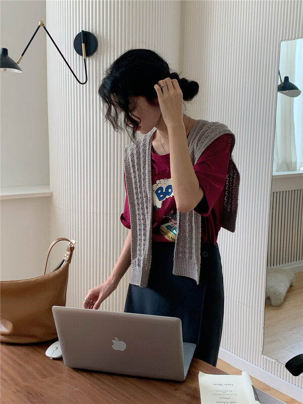 New in autumn! [Linai] Korean versatile knitting shawl 13794 # zxx