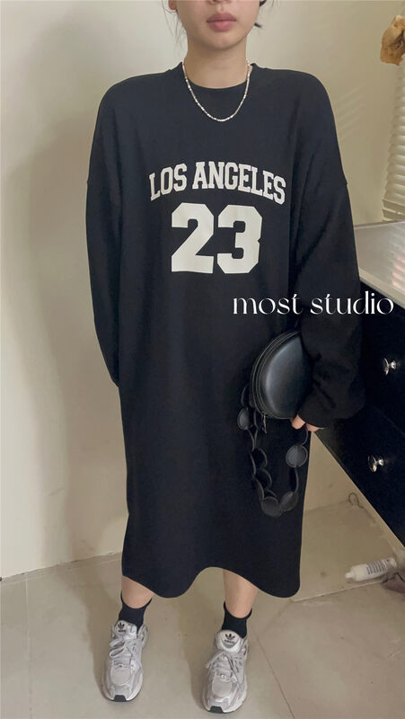 Autumn is new! [MOST] Letter printed comfortable casual dress 97570# ZJY