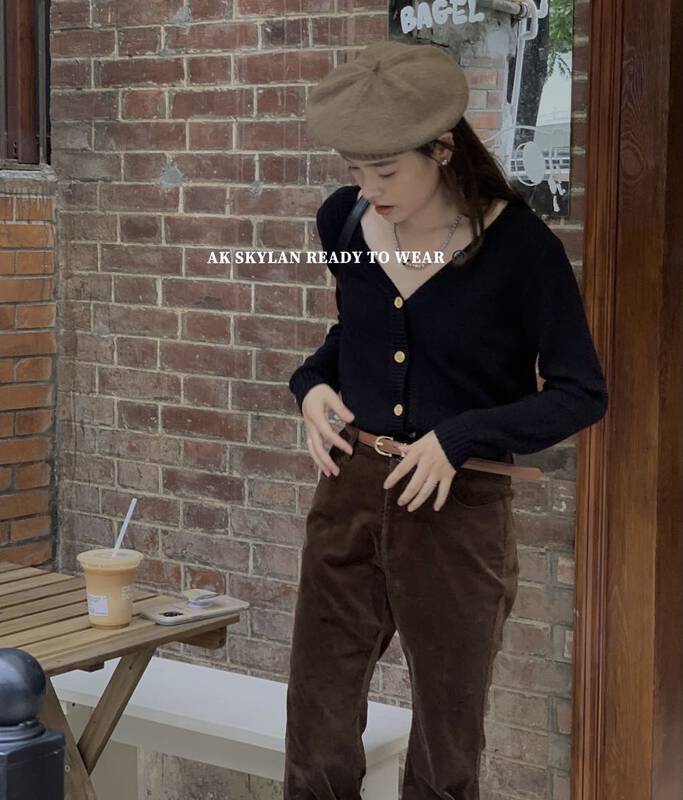 New in autumn! [A.K SKYLAN] Double-sided casual simple knitted cardigan 10138# ZXL
