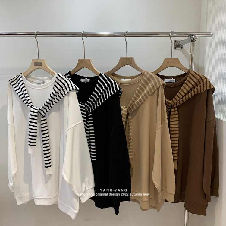 New in early autumn! [YANG-YANG] Korean simple and lazy casual sweater (with shawl) C5079# CLS