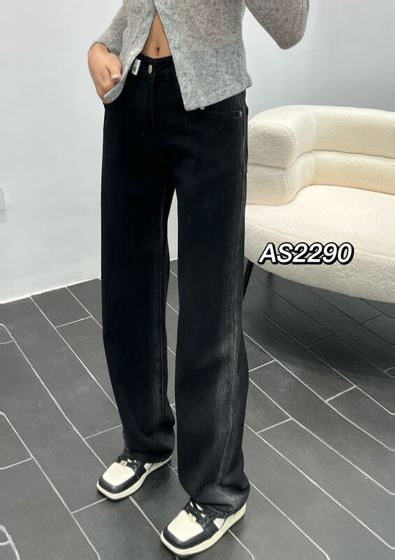 [STAR] New Internet celebrity features gradient fashion wide-leg jeans AS2290 in autumn