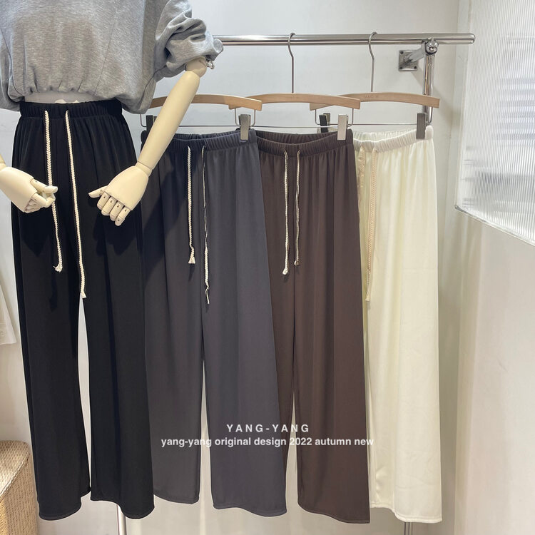 New in early autumn!【YANG-YANG】Contrast color tie all-match loose casual pants C2073# CLS
