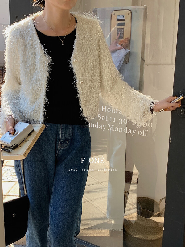New in autumn! [F ONE] temperament lady fringed short coat 26172# WPL