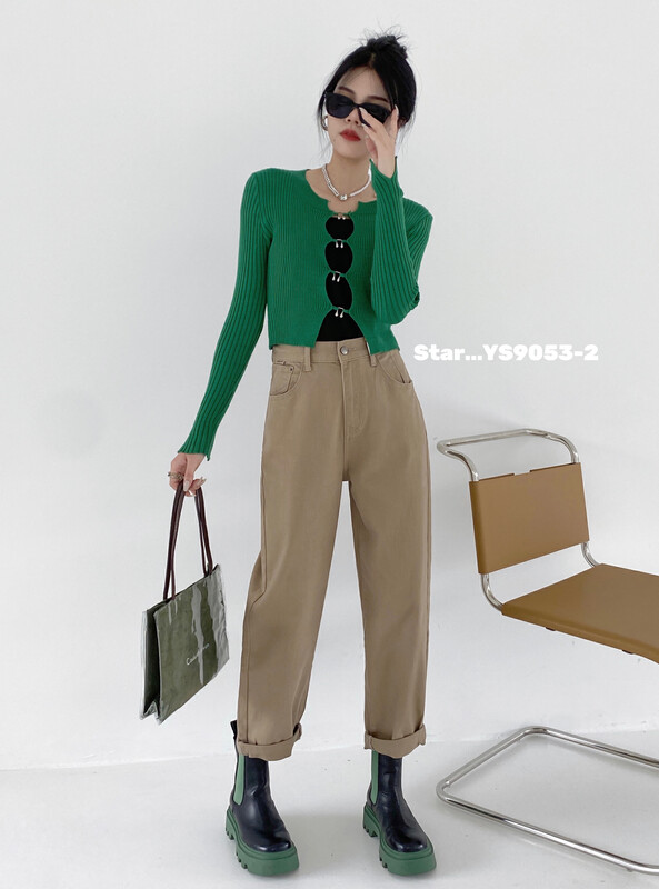[STAR] Autumn popular Korean style simple fashion casual harem jeans YS9053