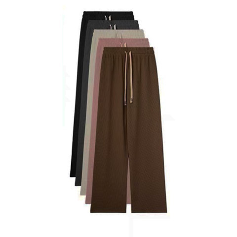 Brown wide-leg pants women's spring and autumn 2022 new corduroy loose and thin high waist drape casual mopping straight pants