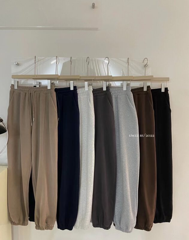 New in autumn! [UNCLE BE] drawstring all-match casual pants 5073# L