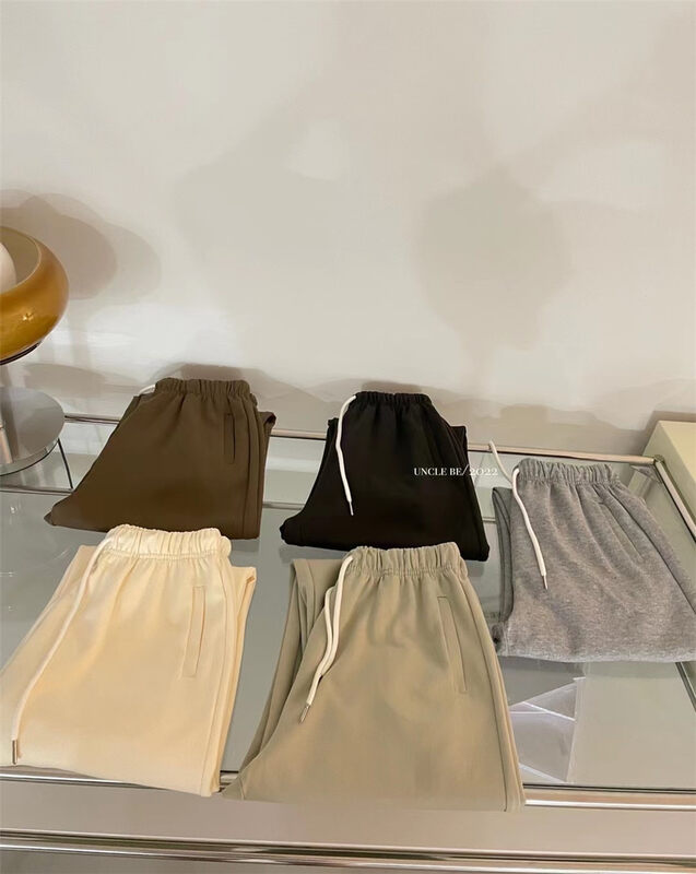 New in early autumn!【UNCLE BE】Tie feet elastic waist slim all-match casual pants 5062# L