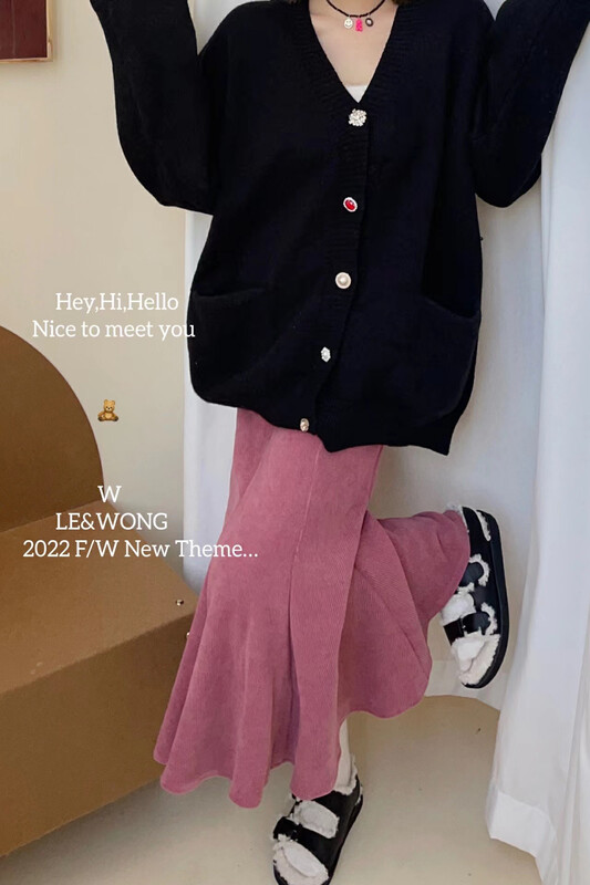 【LE&WONG】Xiaoxiangfeng retro custom heavy craft button knitted cardigan (sweater cardigan) 8315# FHX