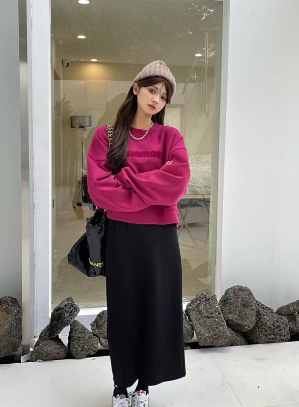 New in early autumn! [UNCLE BE] Letter Pullover Comfortable Sweater 2166# L