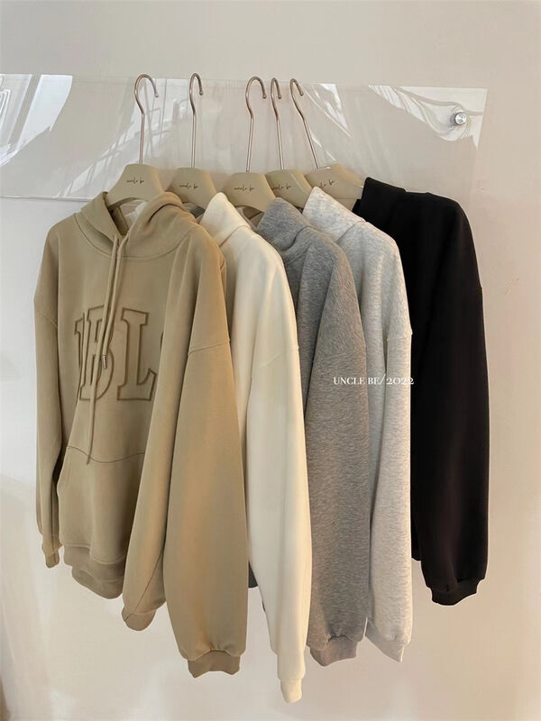 New in autumn! [UNCLE BE] Hooded Letter Comfort Sweater 2182# L