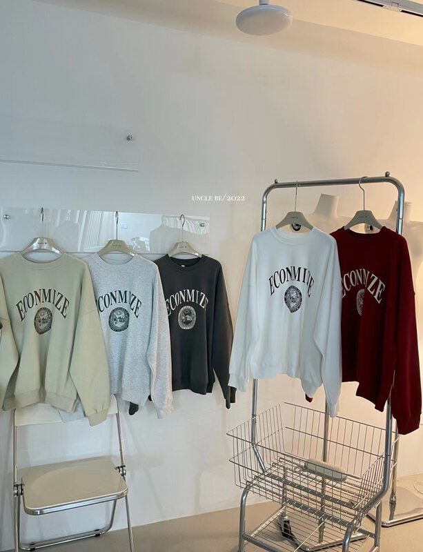 New in early autumn! [UNCLE BE] Round neck letter comfort sweater 2168# L