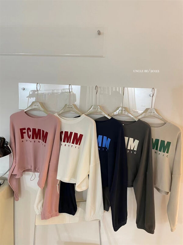 New in early autumn! [UNCLE BE] Letter Print Comfortable Versatile Long Sleeve T-Shirt 3122# L