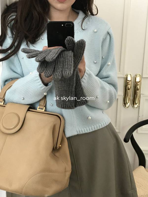 New in autumn!【A.K SKYLAN】Xiaoxiangfeng pearl sweet knitted cardigan 10155# ZXL