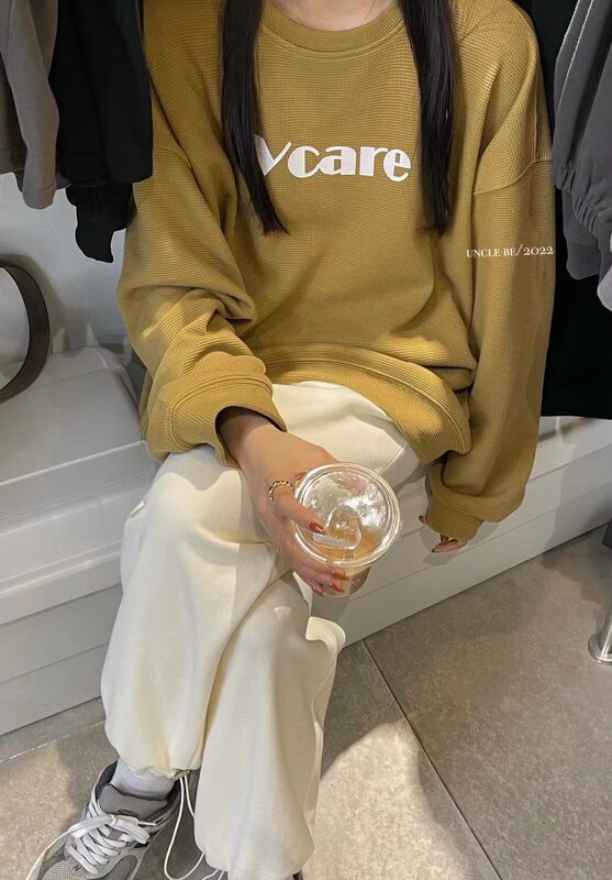 New in autumn! [UNCLE BE] Round neck pullover sweater 3167# L