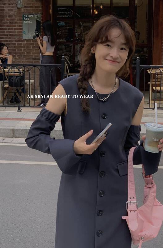 New in early autumn! Niche single-breasted suit vest dress 82801# ZXL