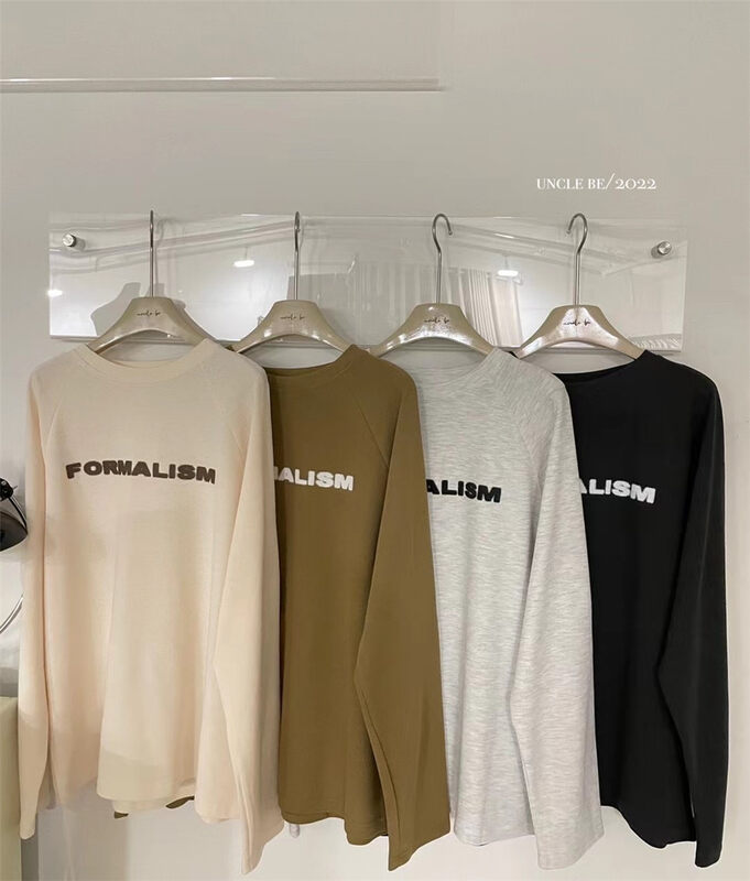 New in autumn!【UNCLE BE】Korean all-match casual round neck sweater 2179# L
