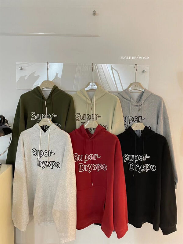 New in autumn! [UNCLE BE] Letter Print Comfortable Versatile Sweater 3157# L