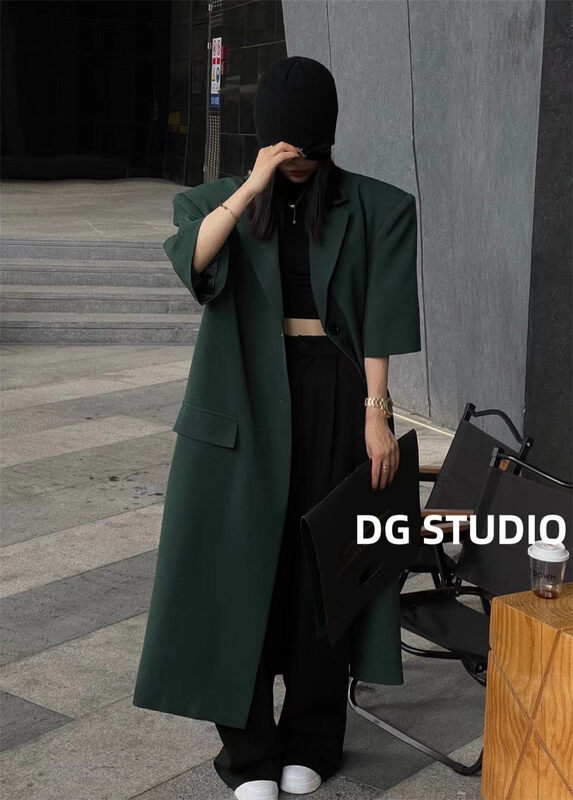 New in early autumn!  [DG] Big-name simple and clean loose long short-sleeved suit 8240# XJ